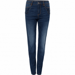 Desigual Dżinsy damskie Denim Elbert Denim Dark Blue 19WWDD11 5008 (rozmiar 30). Niebieskie jeansy damskie Desigual, z elastanu, z podwyższonym stanem. W wyprzedaży za 231,00 zł.