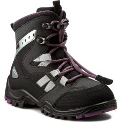 Śniegowce ECCO - Xpedition Kids GORE-TEX 70465251052 Black/Black. Czarne kozaki dziewczęce ecco, ze skóry ekologicznej, na sznurówki. W wyprzedaży za 319,00 zł.