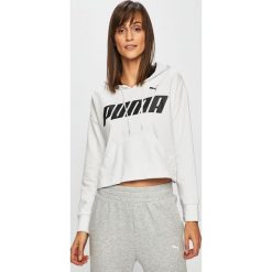 Puma - Bluza. Zielone bluzy damskie Puma, s, z nadrukiem, z elastanu, bez rękawów, z kapturem. W wyprzedaży za 179,90 zł.