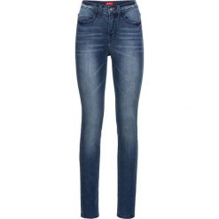 Bardzo miękkie dżinsy SKINNY bonprix ciemnoniebieski. Niebieskie jeansy damskie bonprix. Za 129,99 zł.