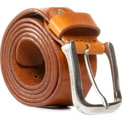 Pasek Męski LEE - Belt LF045080 Dark Cognac. Pomarańczowe paski męskie Lee, w paski, ze skóry. W wyprzedaży za 159,00 zł.