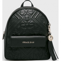 Versace Jeans - Plecak. Czarne plecaki damskie Versace Jeans, z jeansu. Za 699,90 zł.
