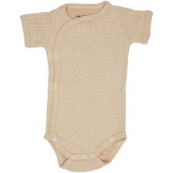 Lodger Body Dziecięce Romper Short Sleeves Ciumbelle Ivory 62 Beżowy. Brązowe body niemowlęce Lodger, bez wzorów, z bawełny, bez rękawów. Za 59,00 zł.