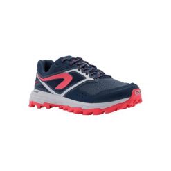 Buty do biegania damskie trail XT7 granatowo-różowe. Szare buty sportowe damskie KALENJI, z poliesteru, do biegania. Za 249,99 zł.