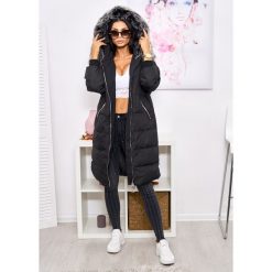 EKSKLUZYWNY PŁASZCZ JENOT NATURALNY PUCH BLACK S. Czarne płaszcze damskie LIGARI, s, w paski, z bawełny, długie. W wyprzedaży za 179,00 zł.