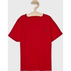 Polo Ralph Lauren - T-shirt dziecięcy 92-104 cm. Czerwone t-shirty chłopięce Polo Ralph Lauren, bez wzorów, z bawełny, bez rękawów. Za 119,90 zł.