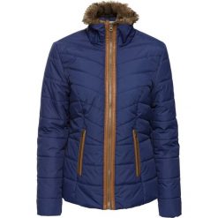 Kurtka pikowana ze sztucznym futerkiem bonprix kobaltowy. Niebieskie kurtki damskie bonprix, bez wzorów, z poliesteru. Za 69,99 zł.