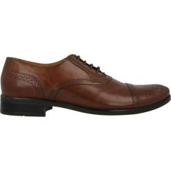Półbuty brązowe 2437. Pomarańczowe buty wizytowe męskie Giacomo Conti, na imprezę, bez wzorów, ze skóry, eleganckie, bez zapięcia. Za 369,00 zł.