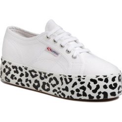 Tenisówki SUPERGA - 2790 Cotw Printedfoxing S41157W White/Leopard. Białe półbuty damskie Superga, bez wzorów, z gumy, bez zapięcia. Za 349,00 zł.