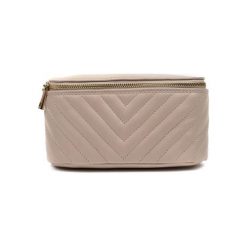 Skórzana saszetka w kolorze beżowym - (S)25 x (W)11,5 x (G)6,5 cm. Brązowe saszetki damskie Torebki w kolorach wiosny, w paski, ze skóry, bez dodatków. W wyprzedaży za 209,95 zł.