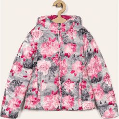 Blukids - Kurtka dziecięca 98-134 cm. Szare kurtki dziewczęce Blukids, bez wzorów, z poliesteru, krótkie, z kapturem. Za 129,90 zł.