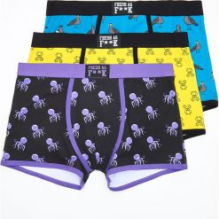 3 pack bokserek z nadrukiem - Niebieski. Niebieskie bokserki męskie Cropp, z nadrukiem. Za 59,99 zł.