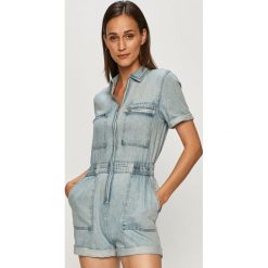 Tally Weijl - Kombinezon jeansowy. Niebieskie kombinezony damskie TALLY WEIJL, na co dzień, bez wzorów, z bawełny, casualowe, bez kołnierzyka, z krótkim rękawem, krótkie. Za 119,90 zł.