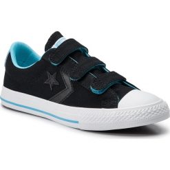Trampki CONVERSE - Star Player Ox 664184C Black/Gnarly Blue/White. Czarne półbuty damskie Converse, bez wzorów, z gumy, bez zapięcia. W wyprzedaży za 179,00 zł.