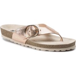 Japonki MEPHISTO - Natalina N4556 Nude. Żółte klapki damskie Mephisto, bez wzorów, ze skóry, bez obcasa. W wyprzedaży za 269,00 zł.
