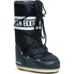 Śniegowce MOON BOOT - Nylon 14004400064 Blue Jeans D. Niebieskie kozaki damskie sznurowane marki Moon Boot, na zimę, z jeansu. W wyprzedaży za 249,00 zł.