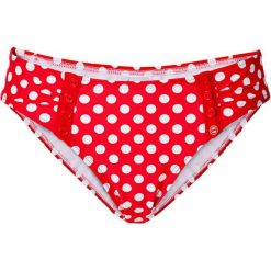 Stroje dwuczęściowe damskie: Figi bikini bonprix czerwono-biały w groszki