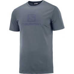 Salomon Blend Logo Koszulka Szary. Szare podkoszulki męskie Salomon, m, z nadrukiem, z bawełny, z krótkim rękawem. Za 137,95 zł.