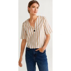 Mango - Koszula Eric. Bluzki damskie Mango, s, bez wzorów, z bawełny, casualowe, bez kołnierzyka, bez rękawów. Za 119,90 zł.