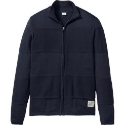 Sweter rozpinany w paski bonprix ciemnoniebieski. Niebieskie swetry męskie bonprix, xxl, w paski. Za 54,99 zł.
