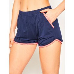 Szorty piżamowe Emporio Armani Underwear 164309 0P268 15434. Niebieskie piżamy damskie Emporio Armani Underwear, xs, bez wzorów, z elastanu, bez rękawów. W wyprzedaży za 199,00 zł.