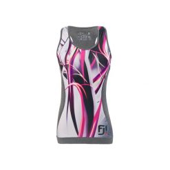 TOP EXCLUSIVE SHAPE STONE. Szare topy sportowe damskie marki Feelj!, l, z nadrukiem, z dzianiny. Za 159,00 zł.