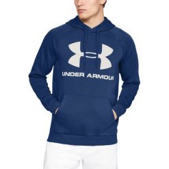 Under Armour Rival Bluza Niebieski. Niebieskie bluzy męskie Under Armour, xs, bez wzorów, z bawełny, bez kołnierzyka, bez rękawów, bez kaptura. Za 257,95 zł.