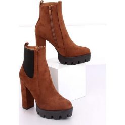Sztyblety na obcasie brązowe BM282 Camel. Pomarańczowe botki damskie ButyModne, klasyczne, bez obcasa, na obcasie, na zamek. W wyprzedaży za 199,00 zł.
