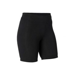 Legginsy krótkie slim Gym & Pilates FIT+500 damskie. Czarne legginsy damskie DOMYOS, xl, bez wzorów, z elastanu. Za 24,99 zł.