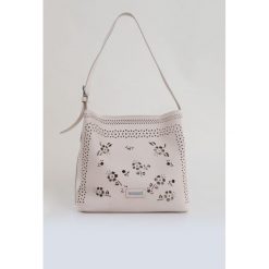 Shopper bag damskie: Torba shopper z ażurowym wzorem