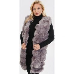 Ciemnoszara Kamizelka Belnee. Szare kamizelki damskie Born2be, xl, bez wzorów, z futra, bez kaptura. Za 159,99 zł.