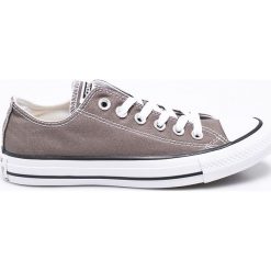 Converse - Tenisówki. Szare trampki i tenisówki damskie marki Converse, bez wzorów, z materiału, na sznurówki. W wyprzedaży za 249,90 zł.