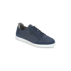 Buty Geox U WALEE A. Niebieskie trampki męskie marki Geox, bez wzorów, bez zapięcia. Za 319,20 zł.