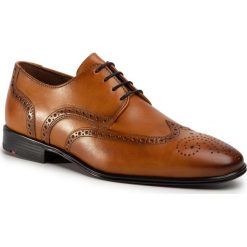 Półbuty LLOYD - Morton 10-139-03 Brandy. Pomarańczowe buty wizytowe męskie Lloyd, z materiału. Za 599,00 zł.
