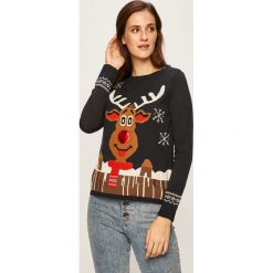 Only - Sweter. Niebieskie swetry damskie ONLY, s, z aplikacjami, z dzianiny, bez rękawów, bez kaptura. W wyprzedaży za 59,90 zł.