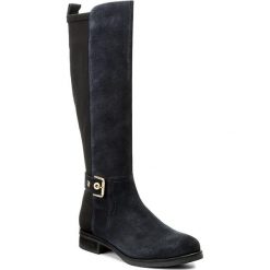 Oficerki TOMMY HILFIGER - Tessa 3C FW0FW01434 Midnight 403. Czarne buty zimowe damskie marki TOMMY HILFIGER, z materiału, z okrągłym noskiem, na obcasie. W wyprzedaży za 449,00 zł.