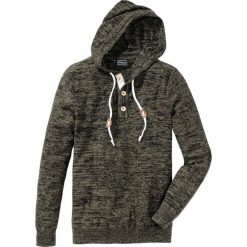 Swetry klasyczne męskie: Sweter Slim Fit bonprix ciemnooliwkowy melanż