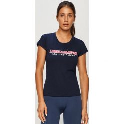 LaBellaMafia - T-shirt. Niebieskie topy damskie LABELLAMAFIA, s, z nadrukiem, z bawełny, casualowe, z okrągłym kołnierzem. Za 79,90 zł.