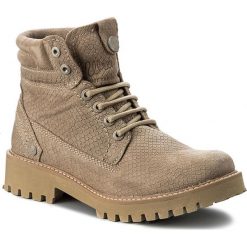 Buty zimowe damskie: Trapery WRANGLER - Creek Light Snake WL172509 Cream 182