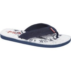 Klapki męskie Fila niebieskie. Niebieskie klapki męskie Fila, bez wzorów, z materiału. Za 69,90 zł.