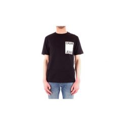 T-shirty z krótkim rękawem Calvin Klein Jeans J30J311326. Czarne t-shirty męskie marki Calvin Klein Jeans, m, bez wzorów, z jeansu, bez kołnierzyka, krótkie. Za 219,63 zł.