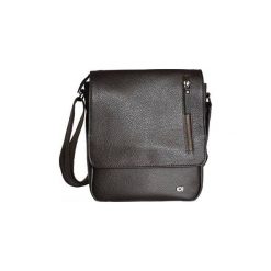 Skórzana listonoszka unisex Daag Shaker 36 ciemnobrązowa. Pomarańczowe torby męskie skórzane daag, bez wzorów, z bawełny. Za 299,99 zł.