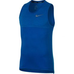Koszulka Nike Dri-FIT Medalist Tank M Lazurowa. Niebieskie koszulki męskie Nike, m, bez wzorów, z tkaniny, bez kołnierzyka, bez rękawów, do biegania, dri-fit (nike). Za 109,99 zł.