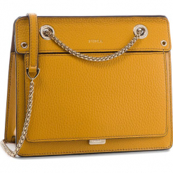 Torebka FURLA - Like 978207 B BQA3 AVH Ginestra e. Żółte torebki klasyczne damskie marki Furla, bez wzorów, ze skóry, wizytowe, bez dodatków. W wyprzedaży za 649,00 zł.