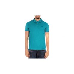 Koszulki polo z krótkim rękawem Harmont Blaine POLO DOPPIO RIGO. Niebieskie koszulki męskie Harmont Blaine, xl, bez wzorów, polo, z krótkim rękawem, krótkie. Za 454,71 zł.