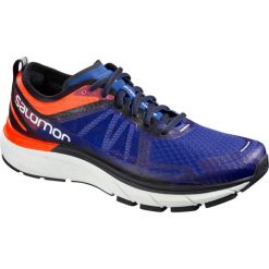 Buty Salomon Sonic RA Max M Pomarańczowo-Niebieskie. Pomarańczowe buty sportowe męskie marki Salomon, z gumy, bez zapięcia, do biegania. Za 399,99 zł.