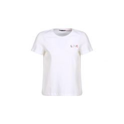 T-shirty z krótkim rękawem Vero Moda VMLOVERS. Białe t-shirty damskie marki Vero Moda, s, bez wzorów, bez kołnierzyka. Za 69,00 zł.