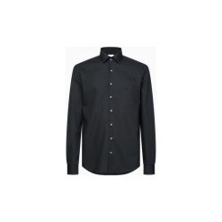 Koszule z długim rękawem Calvin Klein Jeans K10K103025 SLIM. Czarne koszule męskie Calvin Klein Jeans, m, bez wzorów, z jeansu, bez kołnierzyka, z długim rękawem. Za 264,55 zł.