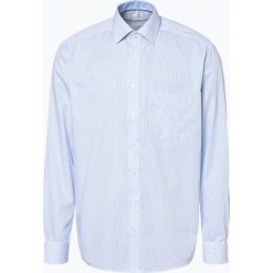 OLYMP Luxor comfort fit - Koszula męska niewymagająca prasowania, niebieski. Niebieskie koszule męskie marki OLYMP Luxor comfort fit, m, w paski, eleganckie, bez kołnierzyka, bez rękawów. Za 199,95 zł.