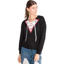 Guess Bluza Czarny. Czarne bluzy damskie Guess, xs, z nadrukiem, z bawełny, bez rękawów, bez kaptura. Za 326,95 zł.